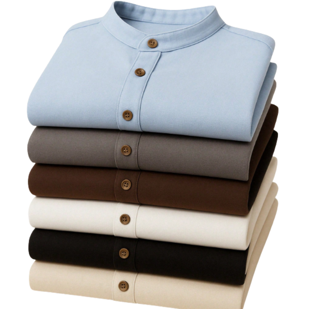 Capri Linen – Camisa de Linho Gola Padre