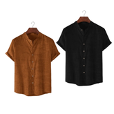 Kit 2x Capri Linen – Camisa de Linho Gola Padre