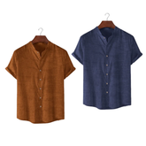 Kit 2x Capri Linen – Camisa de Linho Gola Padre