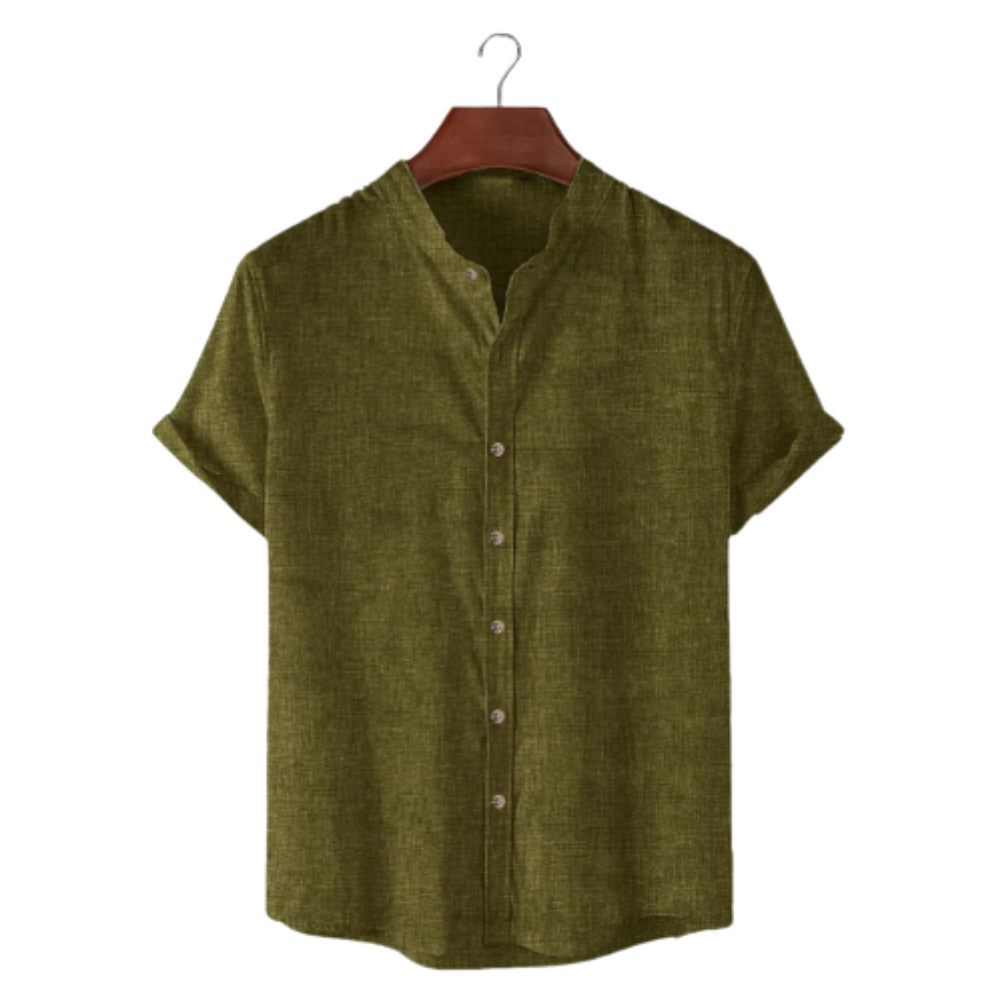 Capri Linen – Camisa de Linho Gola Padre